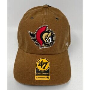 Ottawa Senators Carhartt '47 Brand NHL Clean Up Adjustable Brown Hat